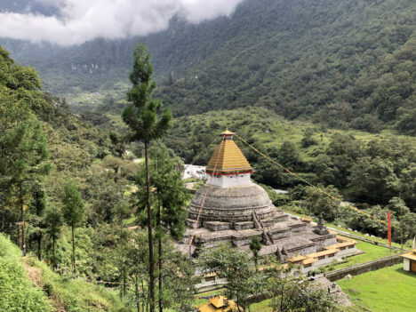 The Gorsam Chorten in Zemithang, Arunachal Pradesh, stands tall as a symbol of Buddhist faith