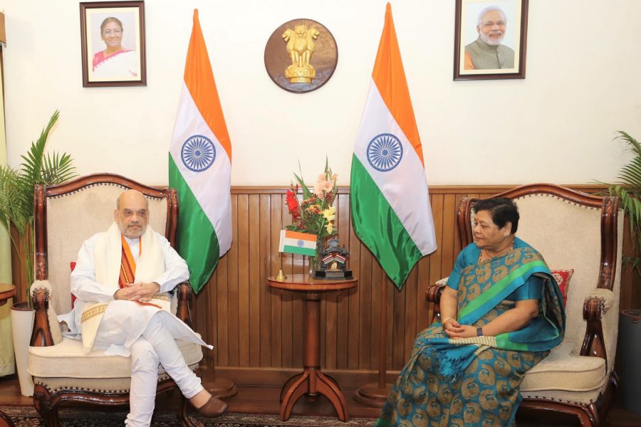 Governor of Manipur, Anusuiya Uikey, is currently holding a meeting with Union Home Minister Amit Shah in Imphal on Monday, May 29, 2023.