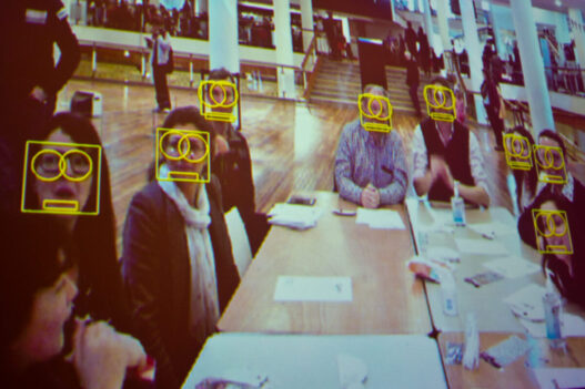 Demonstration of a facial recognition software