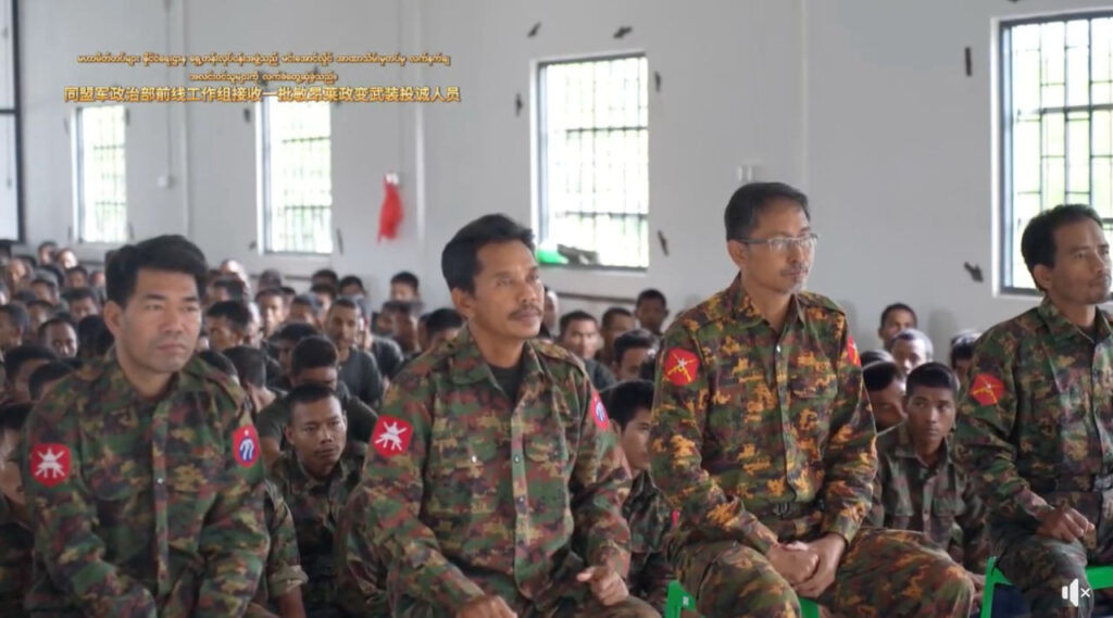 Surrendered Burmese soldiers in Lashio. (Photo: The Hakha Post)