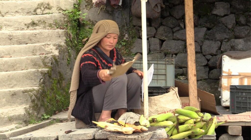 Women led stalls at Hilltop market in Bomdila