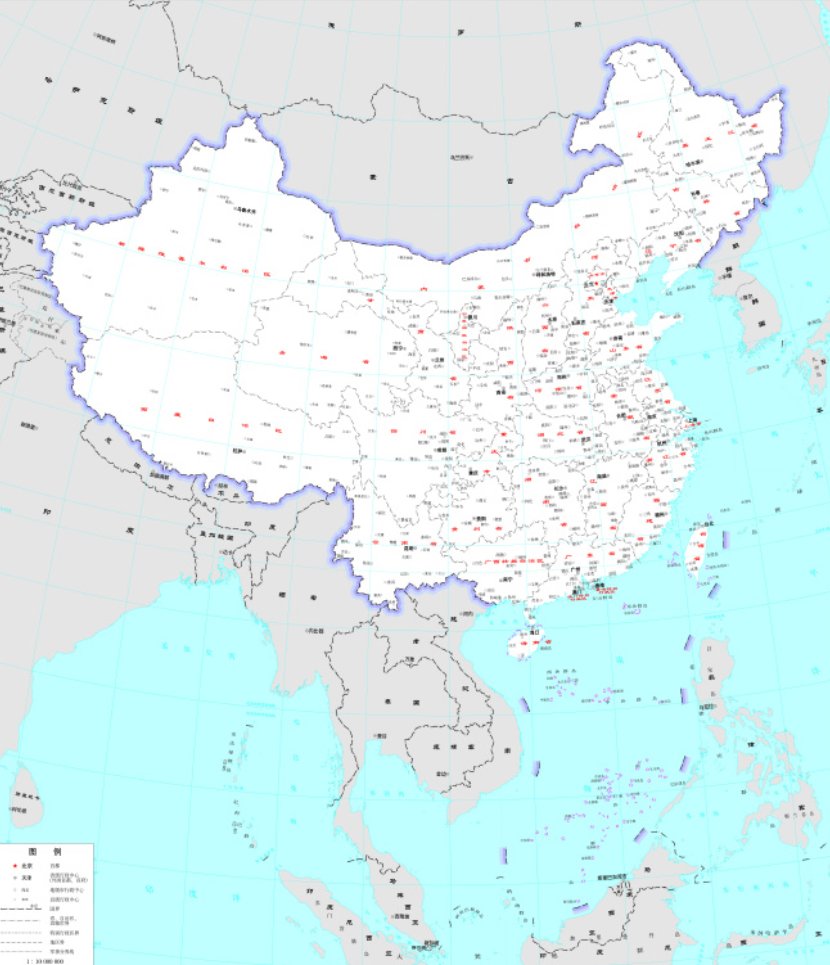 Map of China showing Arunachal Pradesh as part of main land China