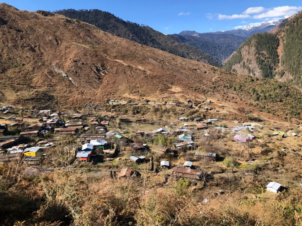 View of a local village in Taksing